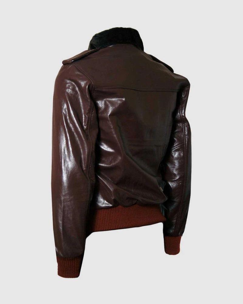 Men Vintage motorcycle Brown Leather Jacket