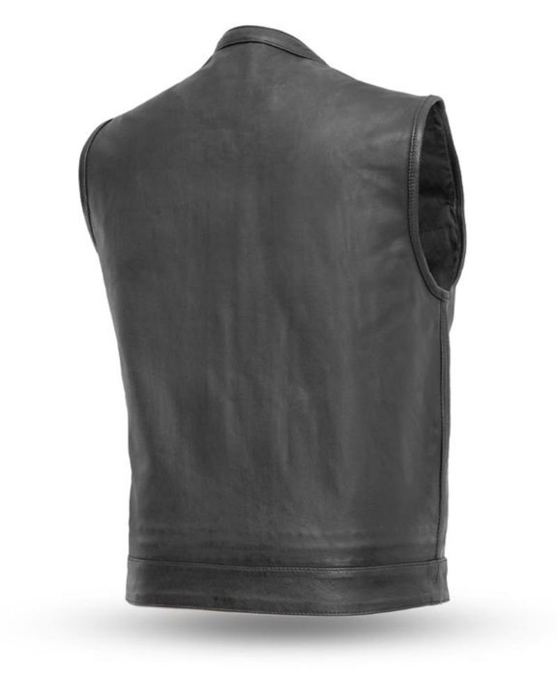 Drum Dye Naked Cowhide Leather Vest