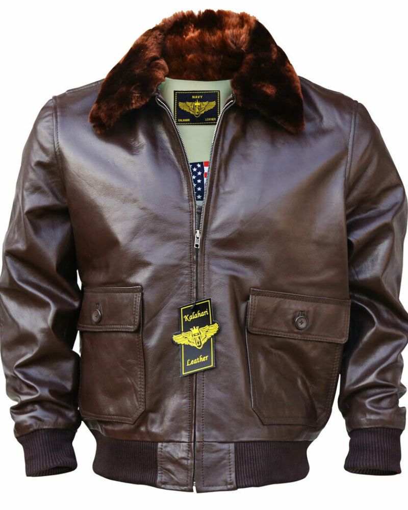 Shop WWII Navy G1 Flight Bomber Genuine Leather Jacket- Torsejackets.com