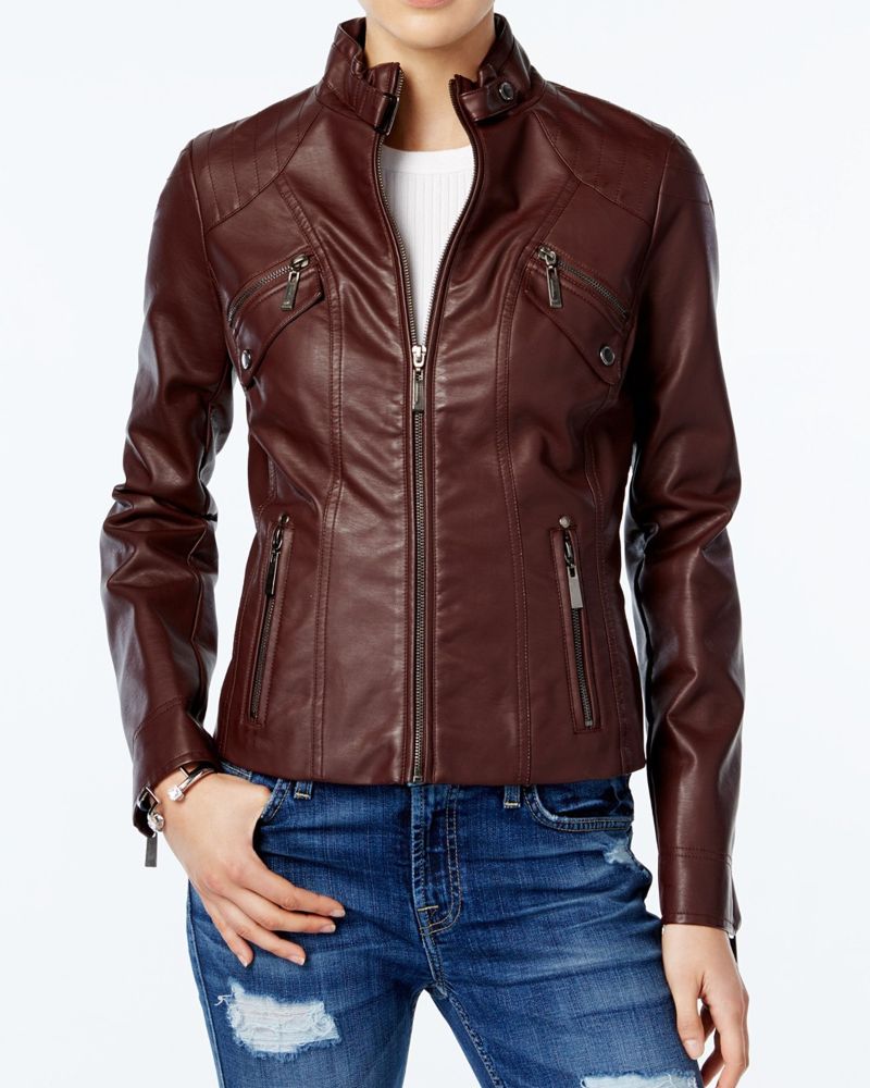 Women Traditional Slim Fit Leather Jacket