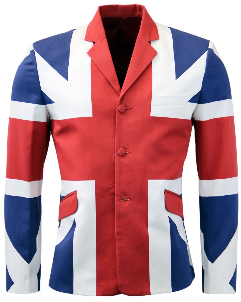 Union Jack Blazer Slim fit blazer Jacket -Buy Mens Mod Union Jack ...