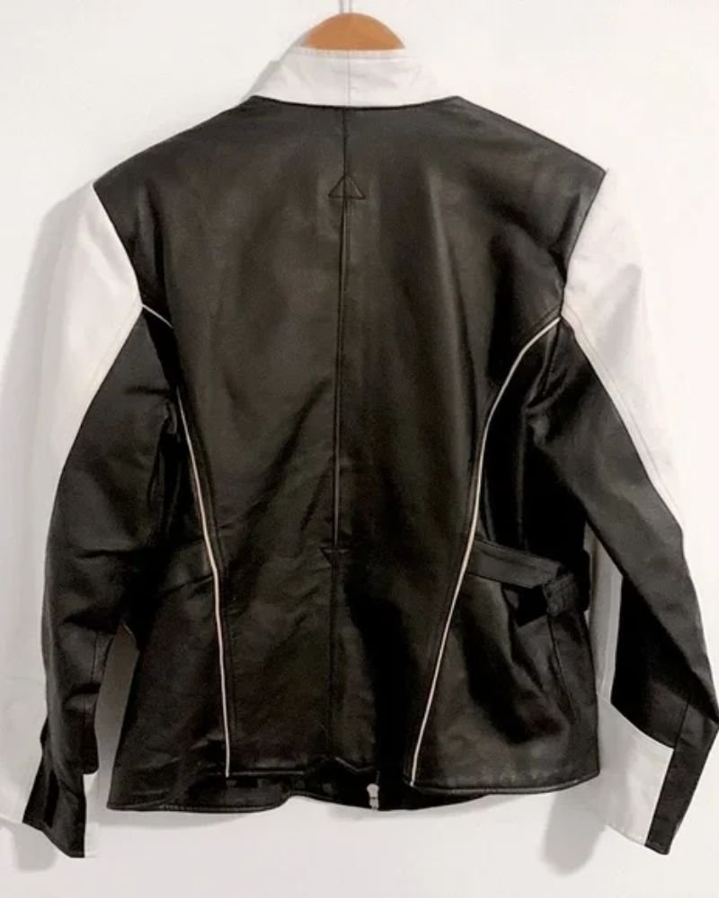 Shop VINTAGE Leather Racing American Flag USA Motorcycle Riding Zip Up ...
