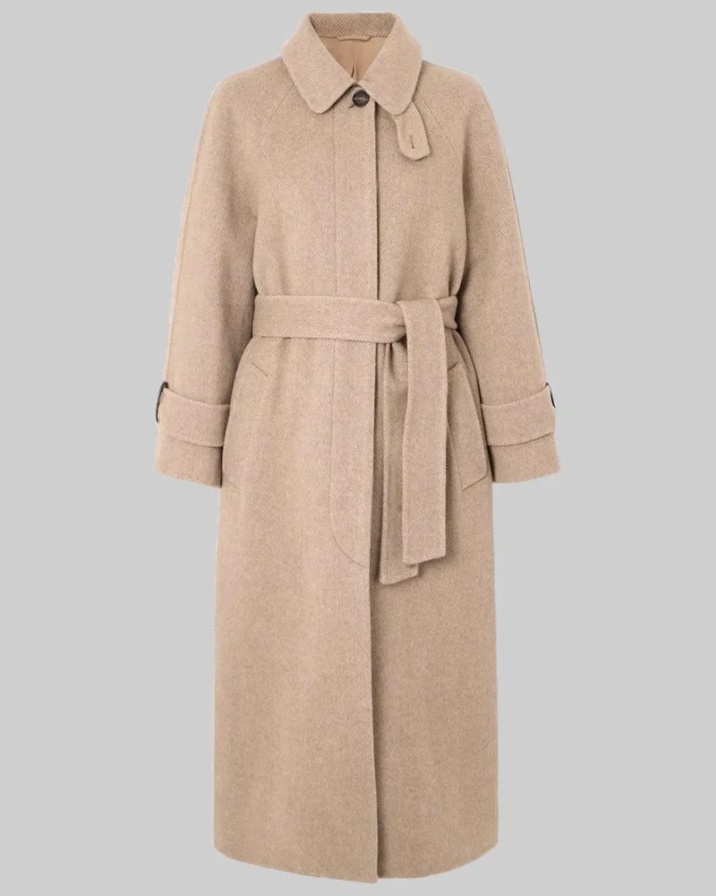 The Angelina Jolie Beige Coat Timeless Style