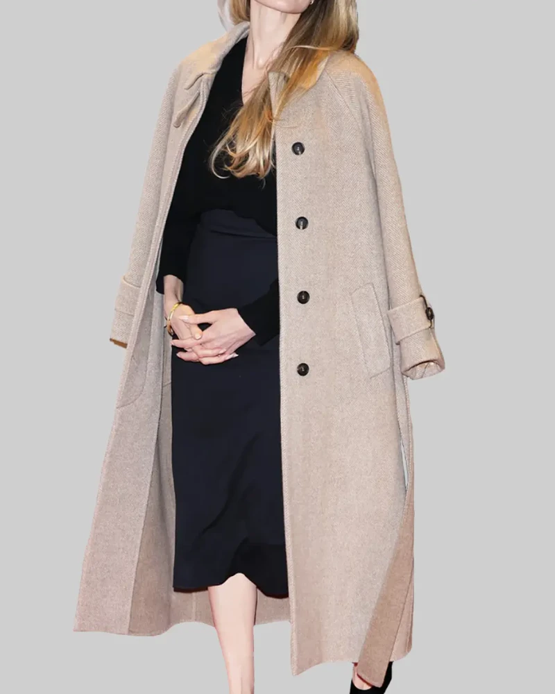 Angelina Jolie's Signature Beige Outerwear