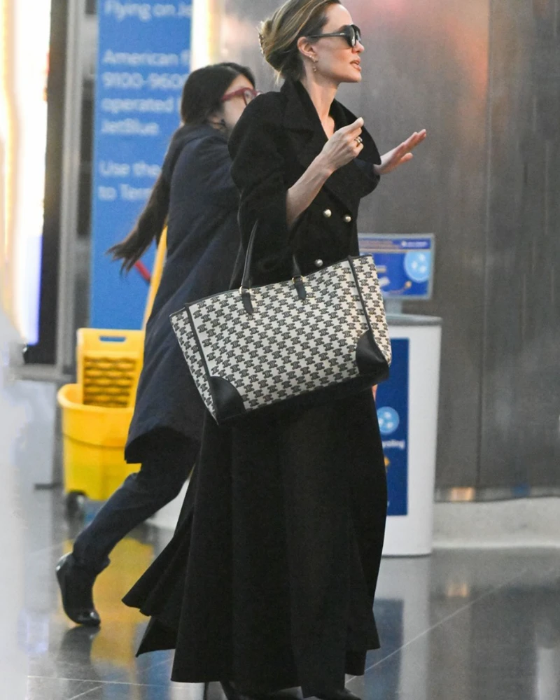 Angelina Jolie Signature Black Trench – A Perfect Blend of Grace & Power