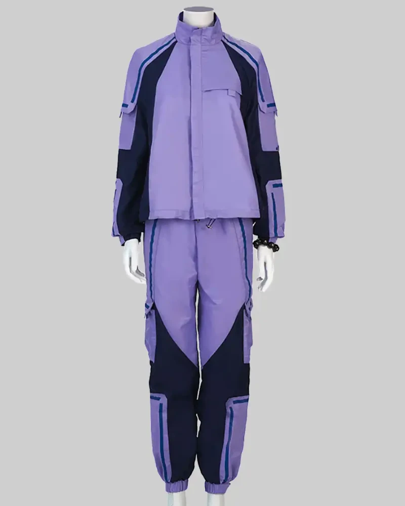 Channel Wakandan Style with Letitia Wright’s Purple Tracksuit