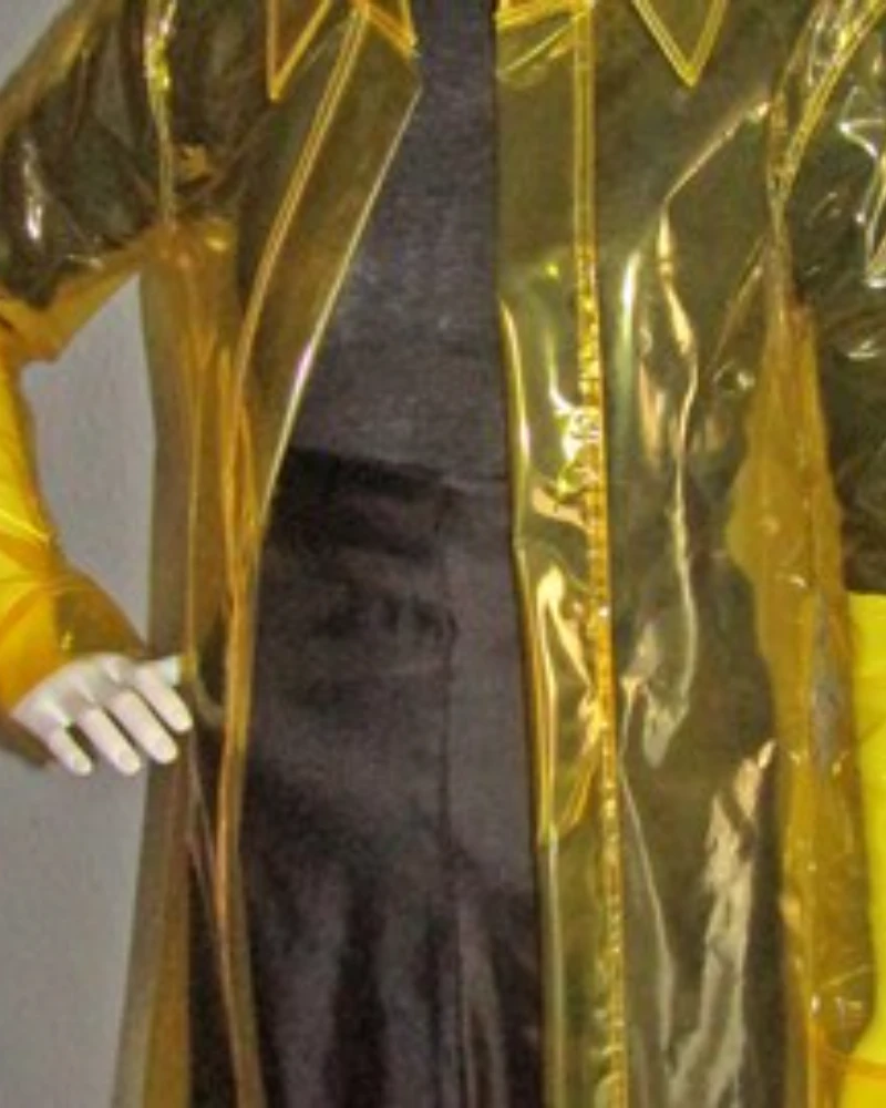 Transparent Vinyl Yellow Raincoat – Futuristic Streetwear
