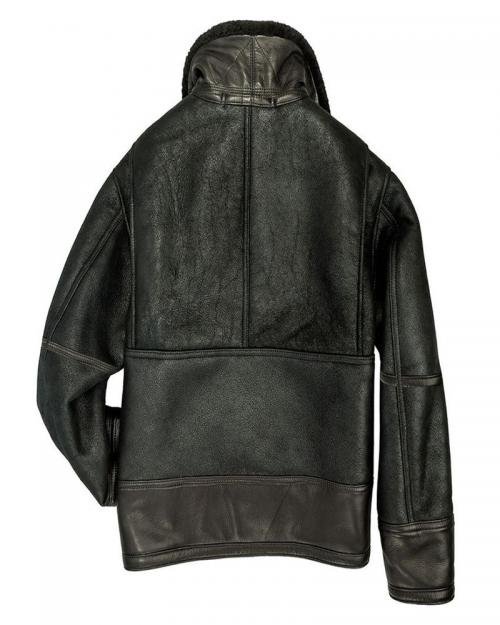 Aviator B3 Black Leather Shearling Collar Jacket