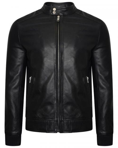 Men’s Bomber Jacket with Ribbed Cuffs