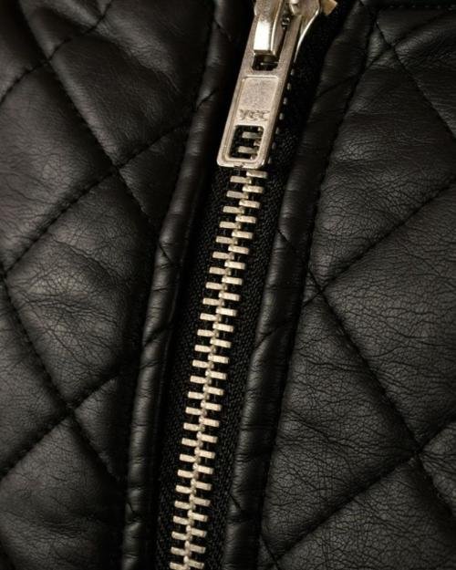 Black Quilted Bomber Jacket