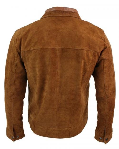 Bronw Suede Leather Mens Vintage Jacket