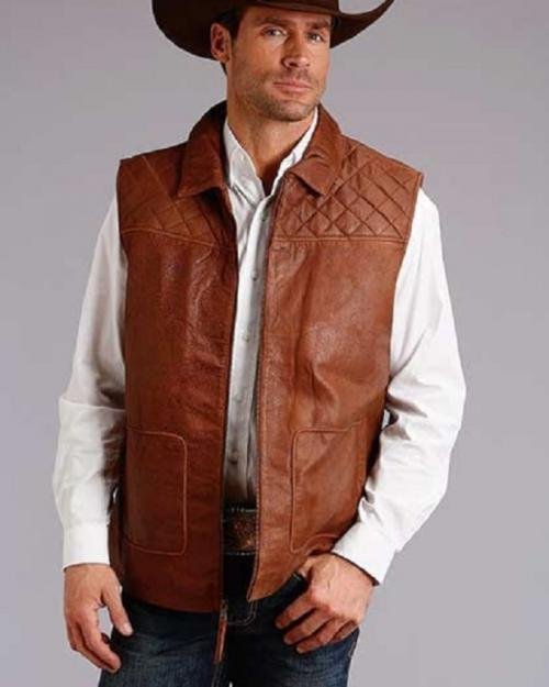Yoke Leather Vest