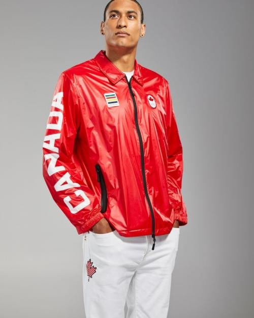 Canadian Flag Men Fux Leather Jacket
