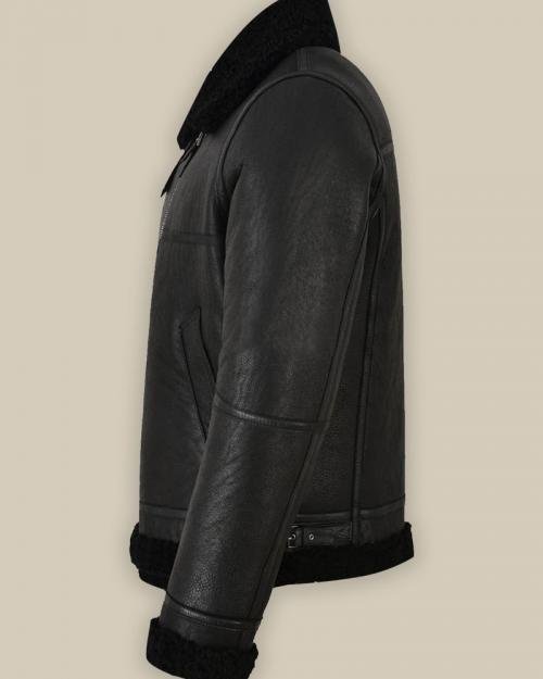 Shearling Leather Jacket for Men