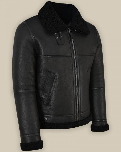 Shearling Leather Jacket for Men