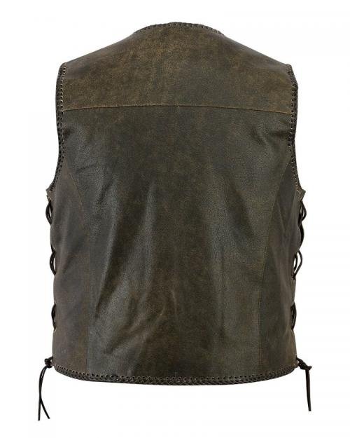 Adjustable Men Leather Vest