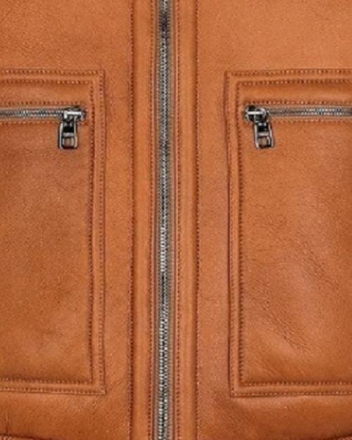 shearling lined bomber jacket