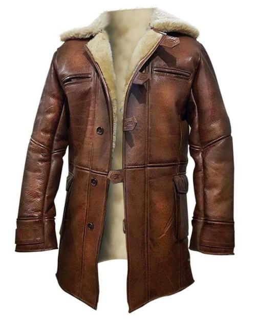 Bane Shearling Leather Trench Coat