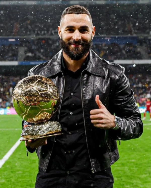 Karim Benzema Qatar  World Cup Style Leather Jacket