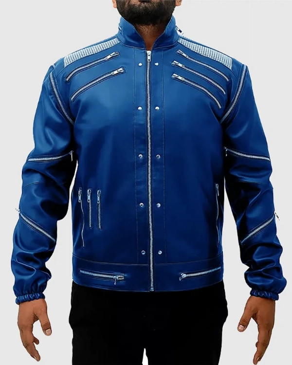 Blue Michael Jackson Beat It Jacket  Iconic Stage Performance Wear