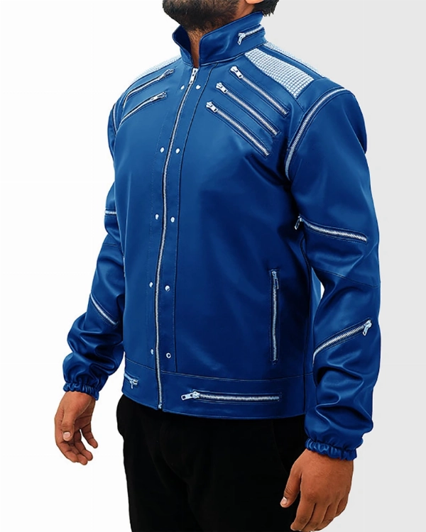 Michael Jackson Beat It Blue Jacket  Legendary Michael Jackson Fashion Statement