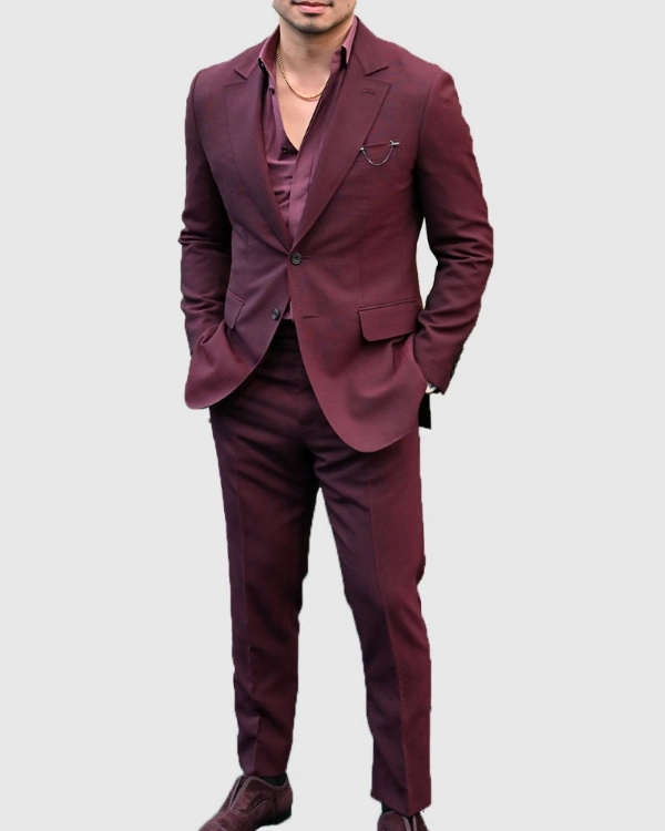 The Peoples Choice Awards Simu Liu Maroon Suit