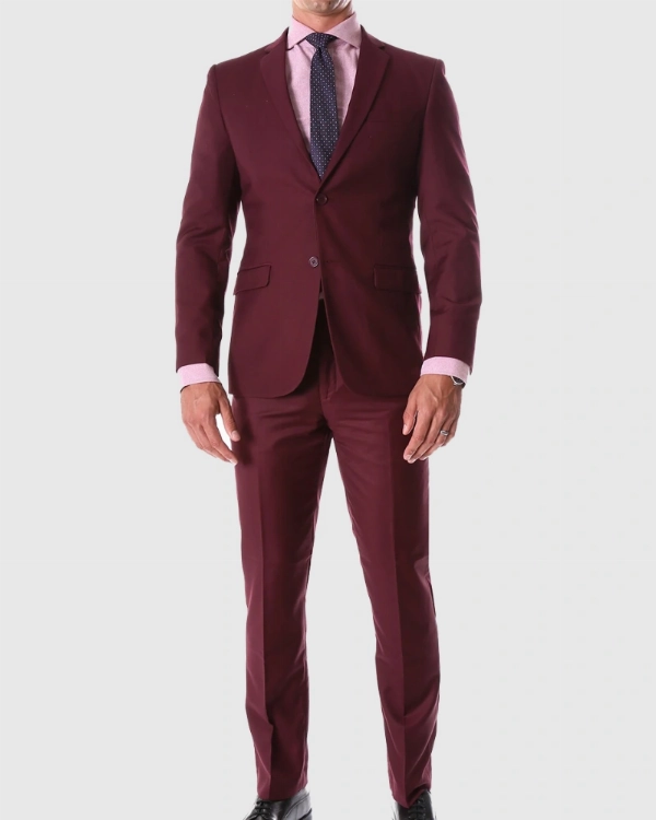 Simu Liu Stylish Maroon Suit  Red Carpet Award Fashion