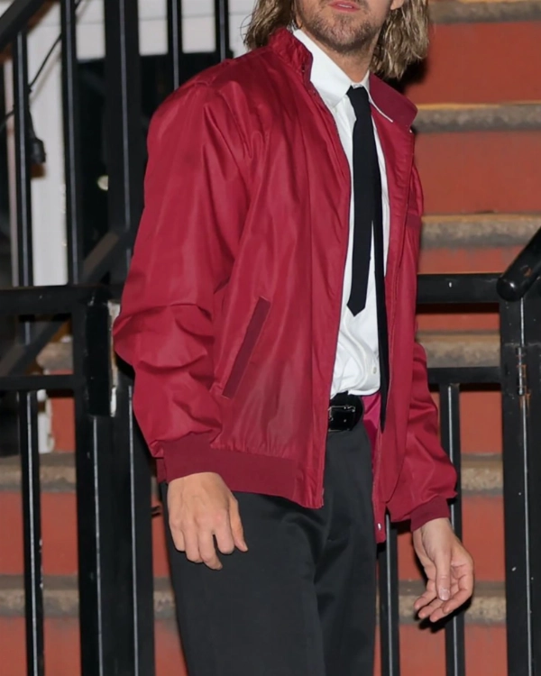 Celebrity-Inspired Maroon Jacket  Ryan Gosling SNL Papyrus 2 Look