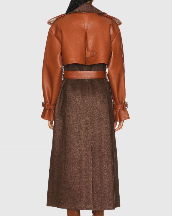 Meredith Luciano Brown Trench Coat  Clearance Item