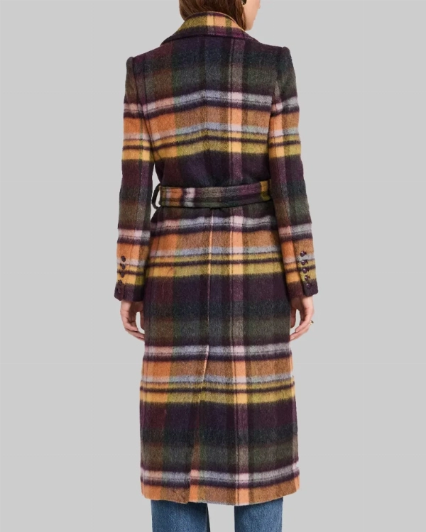 Trendy Women’s Plaid Winter Coat Inspired by Lily Collins