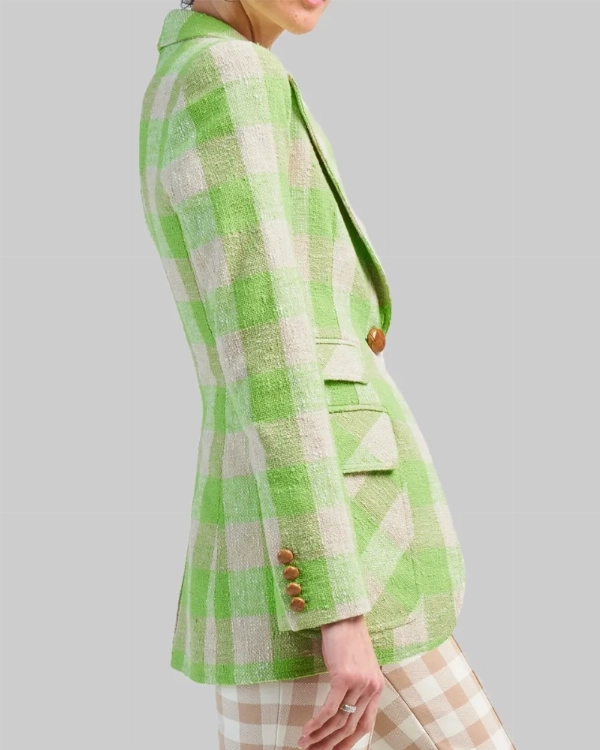 Valeria Women’s Plaid Texture Blazer  Clearance Item