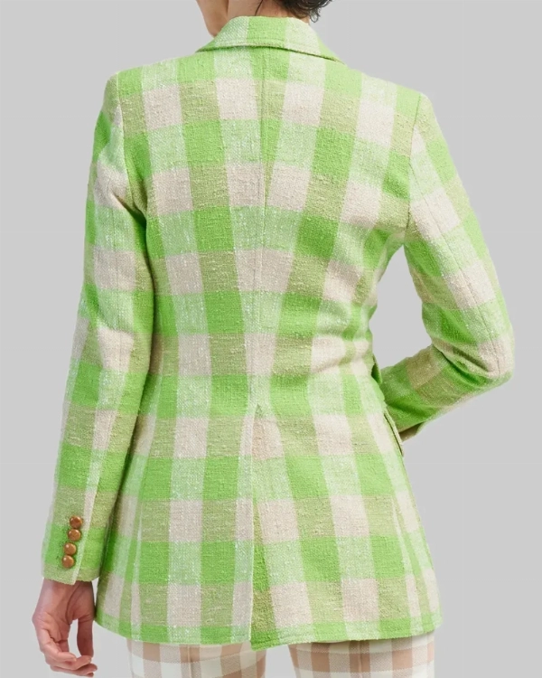 Valeria Women’s Plaid Texture Blazer  Chic Office & Casual Wear