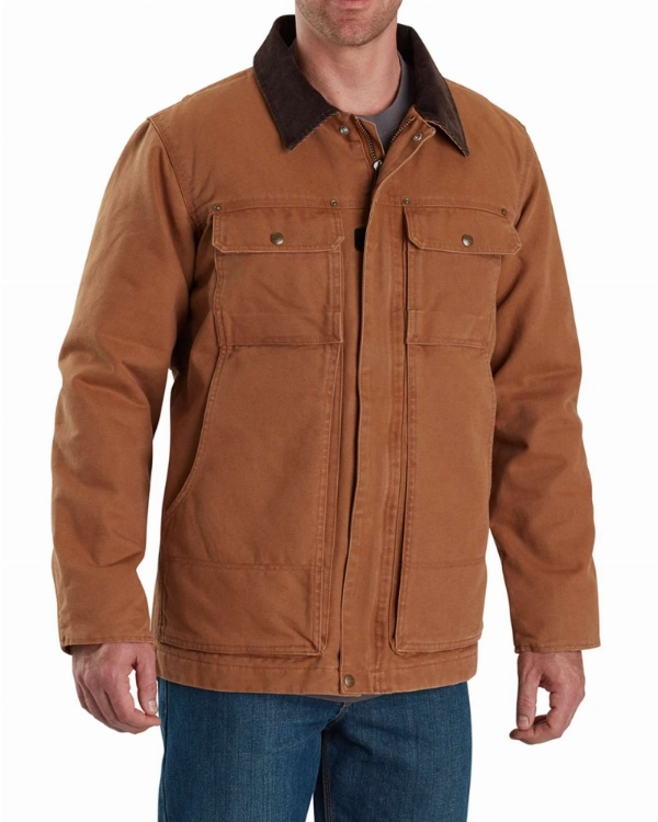 Flynn Brown Suede Western Trucker Jacket for Men