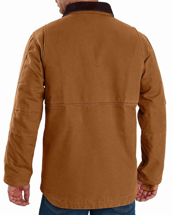 Flynn Men’s Vintage Brown Suede Trucker Jacket