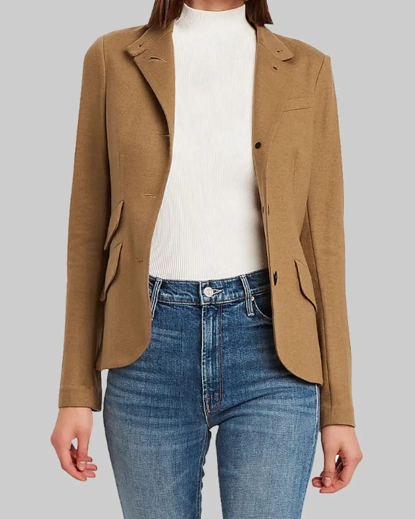 Brown Leather/Outerwear Jacket  Elizabeth Tulloch Style From Superman & Lois