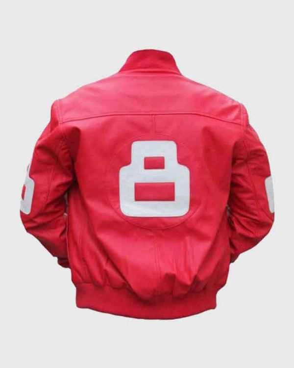 Vintage-Inspired Pink Varsity Leather Jacket  8 Ball Fashion