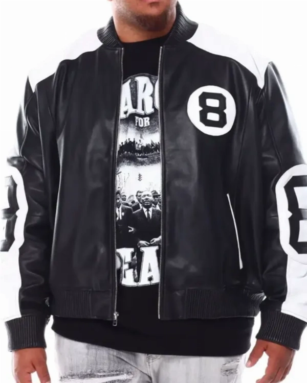 Iconic Men’s 8 Ball Leather Jacket  Urban Statement Piece