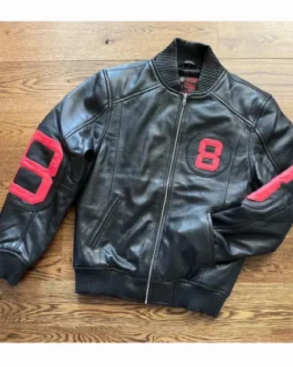 Red & Black 8 Ball Bomber Jacket  Eye-Catching Streetwear Jacket