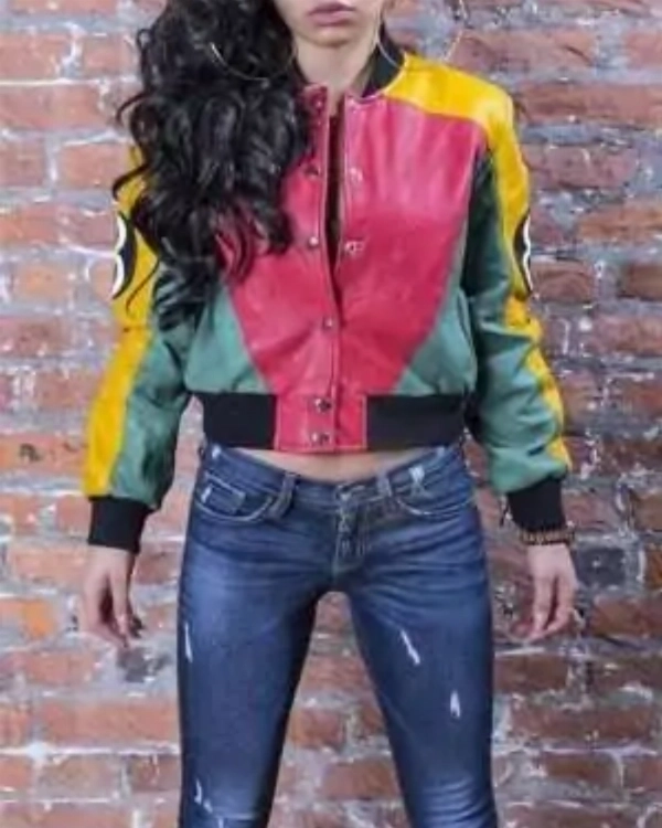 Women’s Edgy 8 Ball Pool Leather Jacket  Streetwear Essential