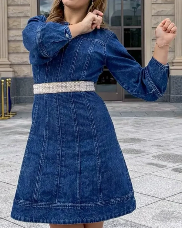 American Idol Inspired Kiera Howell Denim Dress  Casual Chic Style