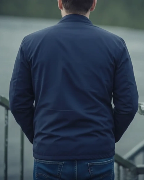 Betrayal Inspired Shaun Evans Blue Cotton Jacket  Casual Outerwear