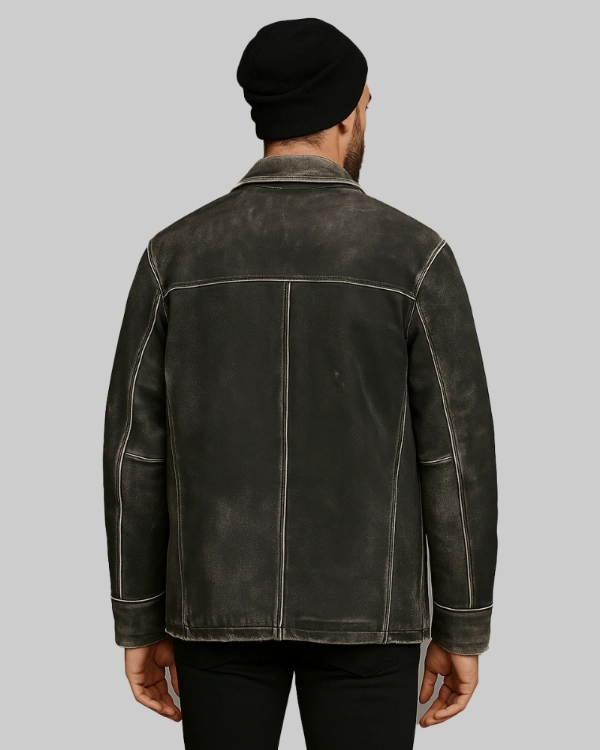 Men’s Anthony Bourdain Black Leather Jacket