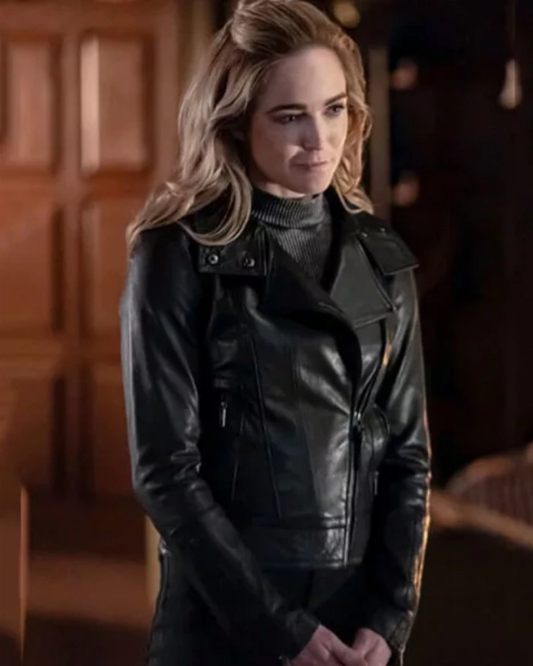 Arrow Sara Lance Costume Black Leather Jacket