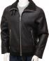   Black Shearling B3 Leather Jacket for Men Customer Review