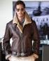 Men RAF Fighter Dark Brown Bomber Jacket Customer Review