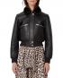 Women’s Black Leather Shearling Collar Jacket  Customer Review