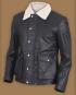 Men Black Shearling Leather Jacket Customer Review