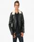 Men Black Jacket With Shearling Collar Customer Review