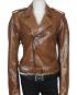 Chocolate Brown Female Leather Jacket Customer Review