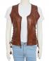 Women Brown Leather Vest Customer Review